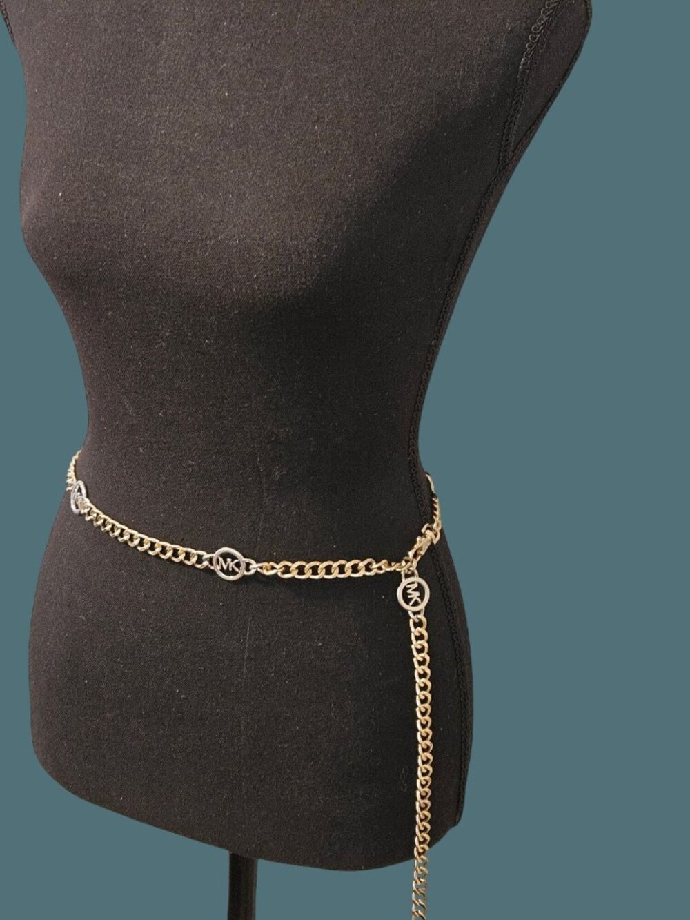 Michael Kors Gold & Silver Adjustable Chain Belt - Picture 7 of 8